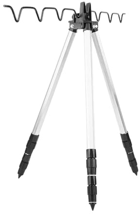 Topolenashop Tripode Reggicanna Telescopico 120 cm Blu/Nero | Supporto Canne da Pesca in Alluminio per Mare, Lago e Fiume – Pieghevole, Leggero e Facile da Trasportare