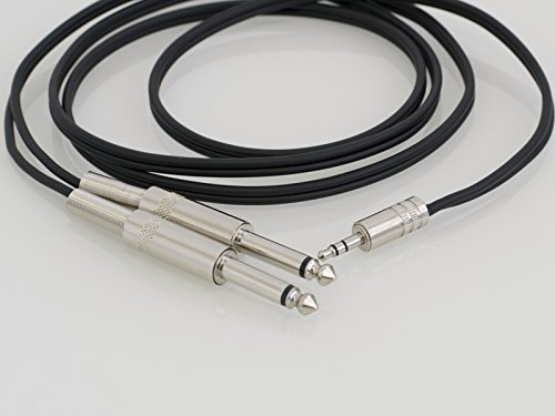 MPE - CAVO ADATTATORE PIATTINA Made in Italy CON 1 JACK STEREO NEUTRIK D. 3,5MM E 2 JACK MONO D. 6,3MM mod: A13-5 metri