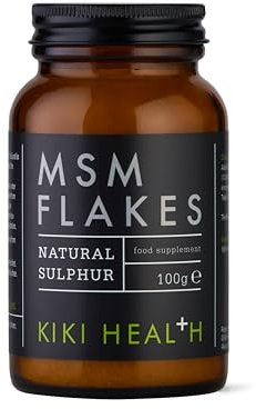 KIKI Health Natural MSM Flakes Supplement- Pure Sulphur for Joints, Skin, Hair & Nails - No Additives Easy Formulation - 99.9% Purity - Water-Soluble, Gluten-Free & Vegan-Friendly MSM Flakes