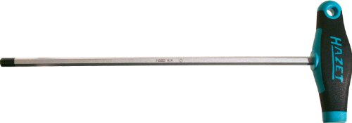HAZET Schraubendreher, mit T-Griff 828-6, Innensechskant Profil, SW 6 mm | Abtrieb Innensechskant Profil, Chrom-Vanadium, verchromt, Spitze brüniert, SW 6 mm, Länge l1 200 mm, Länge l2 234 mm, 85 g