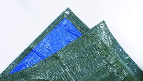 Tec Hit 890300 étanche-Couverture extérieure-bâche de Protection 5 mètres x 8 mètres-890300, Bleu/Vert, 5 x 8