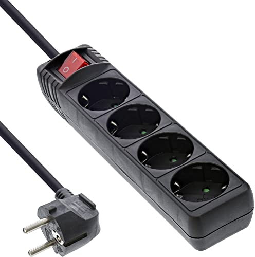 InLine 16441D surge protector - surge protectors (Black, Power, AC)