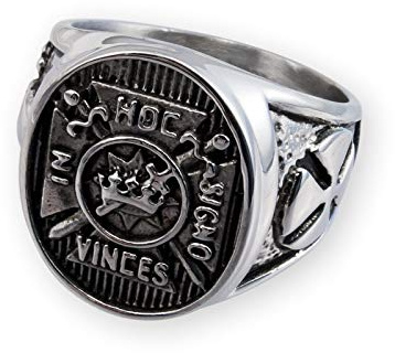 Fly Style Freimaurer/Templer Siegel-Ring für Herren aus Edelstahl