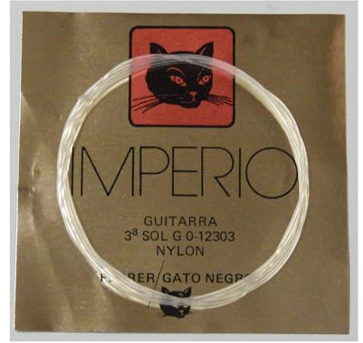 Gato Negro Imperio Juego de Cuerdas para Guitarra Clásica, Nylon Pulido, Tensión Media