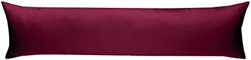 Bettwaesche-mit-Stil Mako-Satin Seitenschläferkissen Bezug aus 100% Baumwolle (Baumwollsatin) viele Farben & Größen Uni/einfarbig (40 cm x 145 cm, Pink) viele Farben & Größen