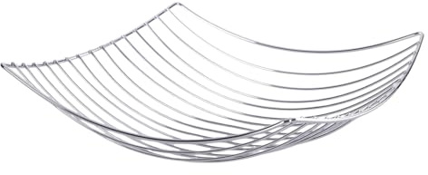 DESIGN FRÜCHTEKORB PLATEAU | 34 cm, Metall, silber | Früchtekorb, Deko Schale