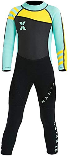 JELEUON Little Kids Boys Girls Wetsuit Swimsuits Neoprene Long Sleeves Diving Suits XL Green