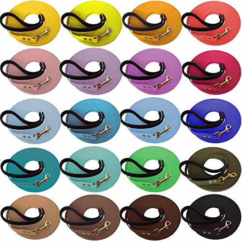 Schleppleine Hundeleine 10m - 12 bis 19mm breit aus Biothane I Leine für kleine und große Hunde - wasserabweisend I 28 Farben - individuell anpassbar