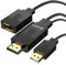 FOINNEX Adaptador HDMI a DisplayPort, Convertidor 4K 60Hz, Conversor HDMI Macho a DP con USB/Audio, Adapter para Cable Conector para Xbox One 360 NS Mac Mini PC a Monitor