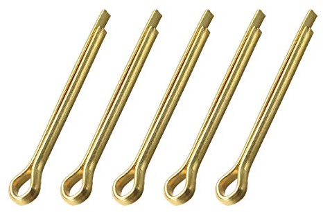 sourcing map 5Stk.Geteilter Splint 4mm x 40mm (5/32 Zoll x 1 37/64 Zoll) Schlüssel Golden