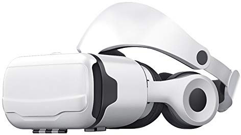 Cuffie VR con Display Virtuale, Lente Asferica Anti-Luce Blu FOV a 96 °, Stile di Indossaggio Retrattile, Occhiali VR Regolabili: Un Regalo per Bambini E Adulti