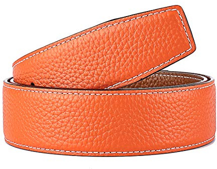 Vatee's Umkehrbare Ledergürtel für Männer Ersatzgurt Ohne Schnalle 34/38mm | Echtledergurt, Klassischer Stil, Verstellbarer Gürtel, 29mm/34mm/38mm Breit