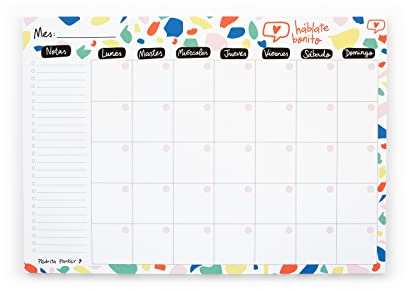 A4 Monatsplaner, Zeitloser Monatsplaner mit 52 Blatt, Háblate Bonito