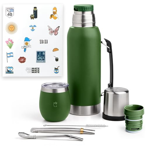 BARGRIN Kit Mate Argentino - Mate Argentino, Yerba Mate, Ampoule, Produits Argentins