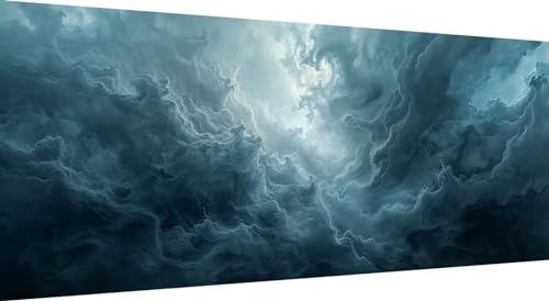 Qiaoqoo 5D Diamond Painting Landschaft, DIY Diamant Painting Bilder Wolke, Diamand Painting Erwachsene Groß xxl, Kinder Diamant kunst Set mit Diamond Painting Zubehör, Home Wand Décor 125x50cm