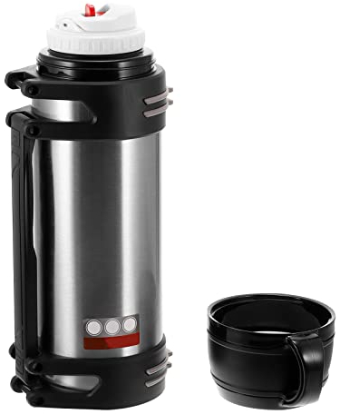 COZHYESS Thermoskanne, 1500ML Thermosflasche, Isolierkanne Edelstahl Trinkflasche, Doppelwandisolierung Camping Wasserflasche, 24h Heiß & Kalt, Geeignet für Reisen, Camping, Bergsteigen, Wandern