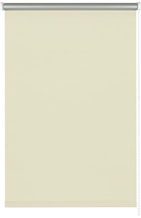 GARDINIA Seitenzug-Rollo für Fenster, Mit Thermo-Rückseite, Blickdicht und lichtundurchlässig, Montage mit Bohren, Hitzeschutz, Verdunkelung, Energie sparen, Crema, 82 x 160 cm (BxH)