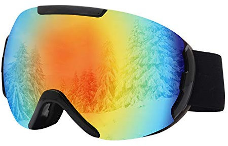 CZYGPHY Winter-Doppel-Antibeschlag-Schneebrille mit großem Sichtfeld für Herren und Damen im Freien, kann eine Myopie-Brille tragen, sodass die Brille besseren Schutz bietet