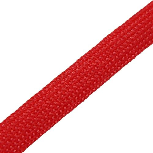 Manicotto Per Cavi 1 metro 2~ 25 mm Guaina for cavi intrecciata espandibile Avvolgimento for cavi in ​​nylon isolato ad alta densità Guaina protettiva stretta Cablaggio Copri Cavi Elettrici(Red,12mm)