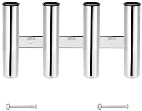 4 Tube Fishing Rod Holder Pole Side Mount Bracket Rack for Boat Marine Kayak
