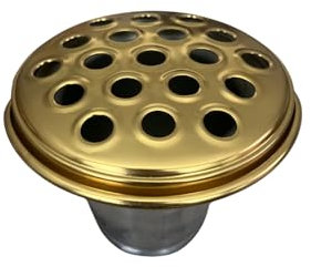 Memorial Vase for Grave flower Vase – 12CM Aluminium Grave Pot Insert, Weather-Resistant Metal Cemetery Memorial Flower Pots For Graves - Fresh & Artificial Flowers – Gold, British Made