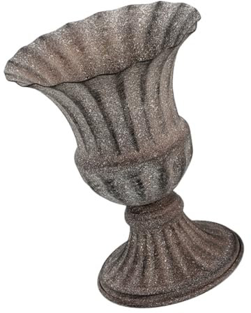 INOOMP Vaso Per Cimitero in Ferro Urna Da Cimitero Portafiori in Metallo Vaso Da Fiori Per Tomba