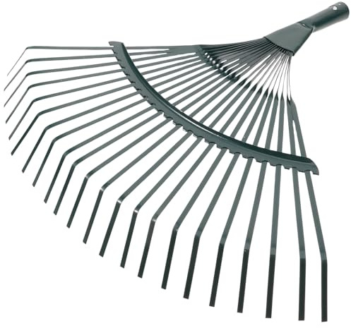 WEKADRIN Râteau de Jardin Compact Acier Inoxydable Dents Vertes Outil Léger pour Pelouses Désherbage et Ameublissement du Sol Râteau Portable à Manche pour Jardinage et Activités
