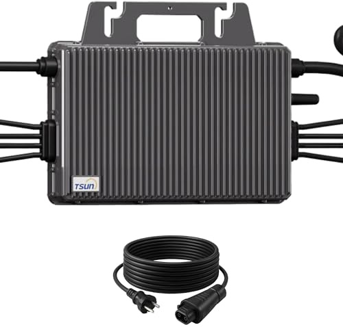 TSUN Mikro-Wechselrichter 2000W TSOL-MS2000 für Balkonkraftwerk, IP67 wetterfest, 4 MPPT, Bluetooth & WiFi, inkl. 5m Anschlusskabel, Micro Inverter
