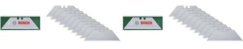 Bosch Trapezklingen, 10 Stück (Ersatzklingen für Klappmesser; Hochwertiger SK5-Stahl; Etui zur Aufbewahrung) (Packung mit 2)