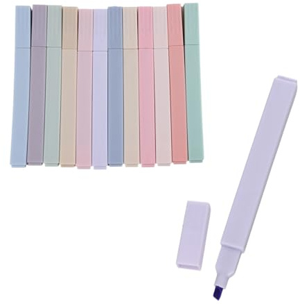Daleweo 12 Stück Textmarker Set, 12 Farben Textmarker Pastell, Marker Pastell, Highlighter Ideal Zum Markieren Von Tagebüchern Oder Notizbüchern In Der Schule Oder Im Büro (Gemischt)