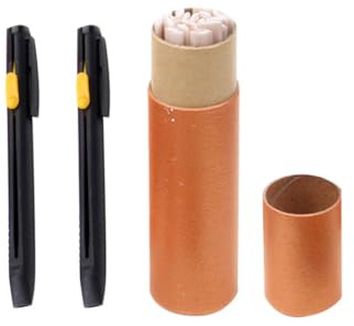 Artibetter Tizas para Coser Invisibles de Color Claro Retráctiles, 20 Unidades Recargables con 2 Estuches para Bolígrafos, Resistentes al Calor, Ideales para Marcado de Tela y Sastrería