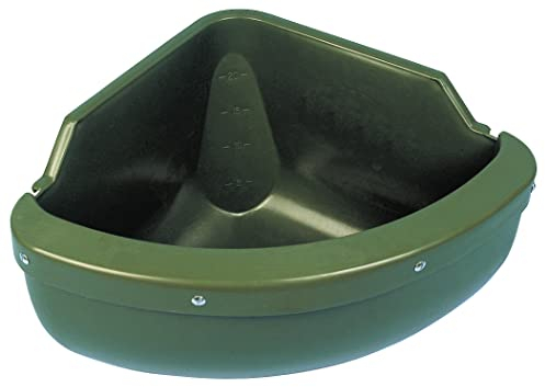 Kerbl 32592 Eck-Futtertrog inklusiv Beißkante, Kunststoff