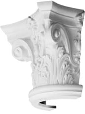 Orac Chapiteau de demi-colonne K1121 36 cm x 30 cm x 18 cm Polystyrène extrudé (HDPS) prétraité