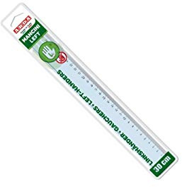 Arda 28930MAN Lineal für Linkshänder, 30 cm, links