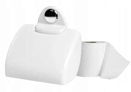 BISK 23402 Toilettenpapierhalter, Kunststoff - Polystyrol , 17,5 x 17,5 cm, Weiß