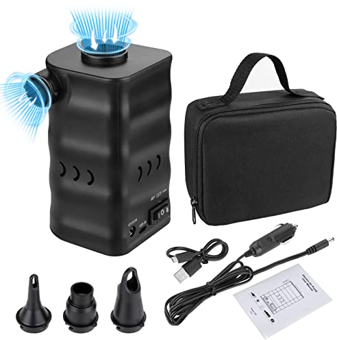 Zacro 6000mAh Elektrische Luftpumpe tragbare, 2in1 Inflate und Deflate elektrische Pumpe, USB und DC-Aufladung Akku luftpumpe eingebaute Batterie für Aufblasbaren Betten Luftmatratz Pool Schwimmring
