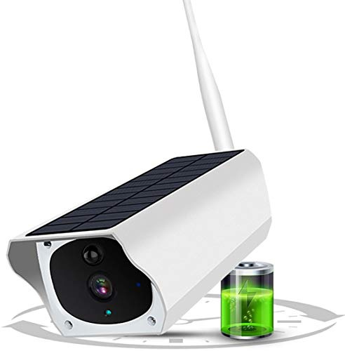 Vitorhytech 1080p HD Caméra de Surveillance Solaire caméra IP sans Fil WiFi, IP67 étanche, Vision Nocturne Infrarouge, Solaire, adapté à Une Utilisation en extérieur