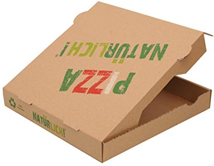 100 Pizzakartons Francia PIZZA NATÜRLICH! FSC®-zertifiziert (28x28x4cm)