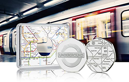 The Commemorative Coin Company Offiziell lizenziertes London Underground 999 Silber Gedenkstück in Etui U-Bahn/Ube/Zug/TFL Transport for London