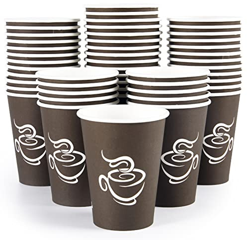 Paquete de 240 tazas de papel desechables de 12 onzas, taza de café de papel, tazas de espresso, taza de bebida caliente/fría para fiestas, picnics, viajes y eventos.