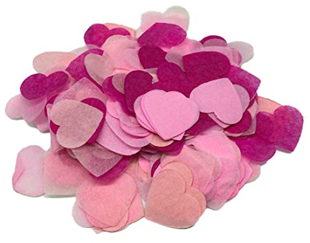 Zeayebsr 4000 Stück Herzkonfetti, rosa Konfetti, rotes Konfetti, Papierkonfetti, Konfetti, Hochzeitstisch-Konfetti-Dekoration, Geburtstagsfeier, Babyparty