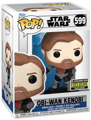 Funko Star Wars: The Clone Wars Obi-Wan Kenobi Mandalorian Armor Pop! Vinyl Figure #599 - Entertainment Earth Exclusive, Blue