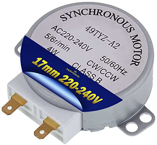 Synchroner Mikrowelle Motor 49TYZ-A2 für Mikrowellenteller 5-6Rpm CW/CCW | Leistung 4W 50/60Hz Ø7mm für Viele Modelle - MONTERAL