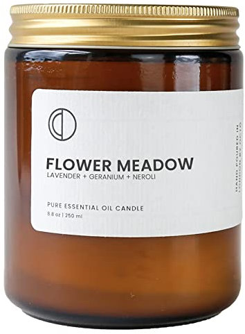 OCTO Flower Meadow Lavande + Géranium + Nérol | Bougie Parfumée naturelle à la cire de soja et huiles essentielles 250ml