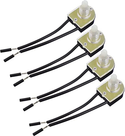 Uonlytech 12pcs Practical Turn-knob Stem Mounted Control for Light Switches Chrome Lamp Control Switch
