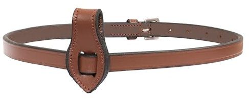 ExionPro Leder Flash Nasenriemen Befestigung mit Gurt Eiche braun Pony Gr