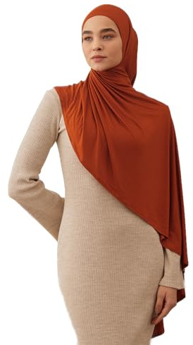 femple Instant Premium Jersey Hijab | Bequemer Hijab mit Vorgefertigten Sitz unter dem Kinn – Weich und Stretchig