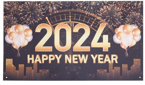 Warmhm 1blatt Neujahrs-backdrop Für Fotos Goldene Dekoration Mit Countdown Vielseitiger Hintergrund Für Partys Fotostudios Für Innen Und Außeneinsatz