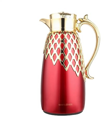 Teiera Multiuso, Teiera Isolata, Brocca da caffè isolata, Pentola termica for uso domestico da 1000 ml Bottiglia di acqua calda rossa Bottiglia termica for caffè Pentola isolante regalo for soggiorno