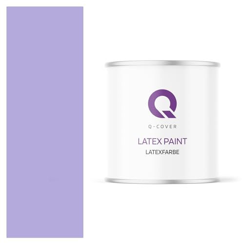 Q-COVER Latexfarbe 2L Lila – Matte Innenfarbe für Wand & Decke, Klasse 3, Hohe Deckkraft, Scheuerfest